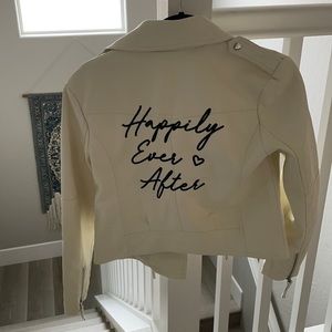 White leather jacket